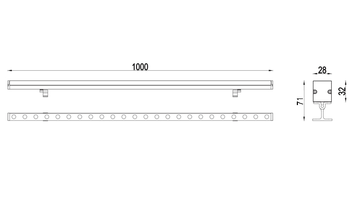 LED wall washer light