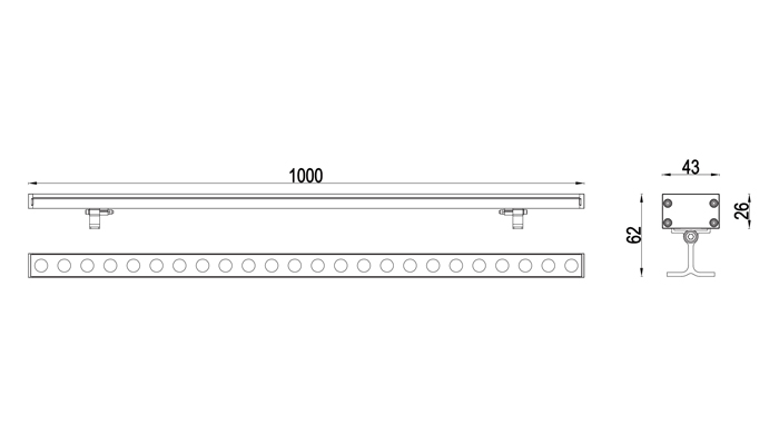 LED wall washer light